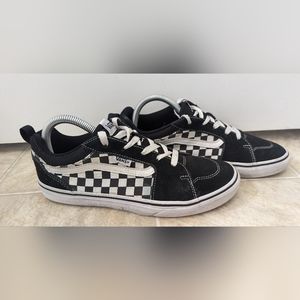 VANS Off the Wall “Old Skool” Skate Shoes Suede Canvas Black Womens 7 M…